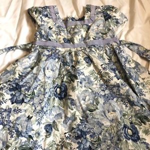 Blue Floral Toddler Dress